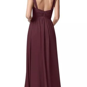 Azazie Bridesmaide Evie Cabernet Dress A14 *NEW*